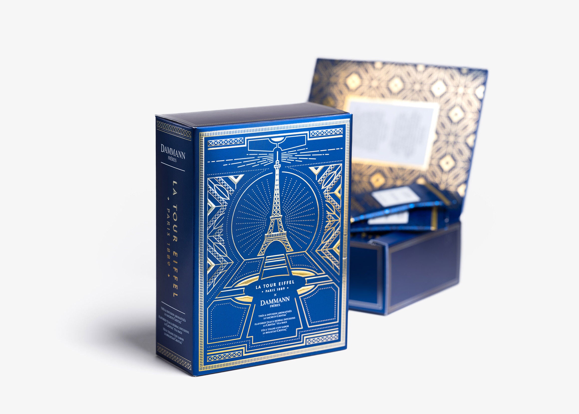 COFFRET TOUR EIFFEL assortiment 20 sachets. 4 thés + 1 infusion aromatisée