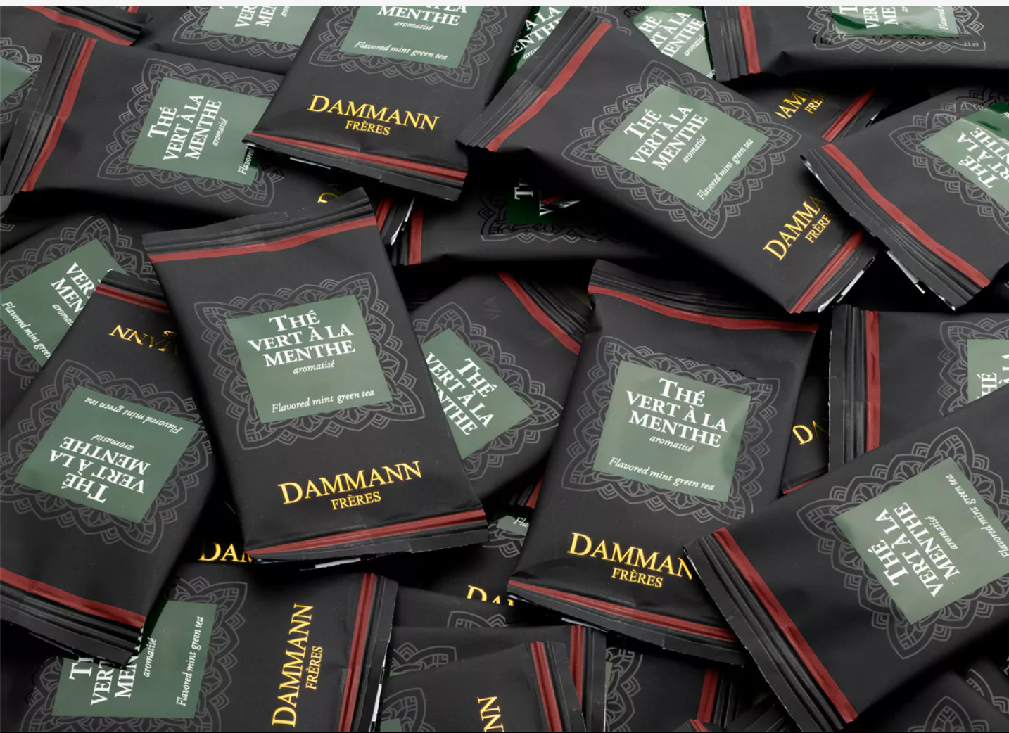 Carton Sachets Enveloppés x250 - THÉ VERT À LA MENTHE