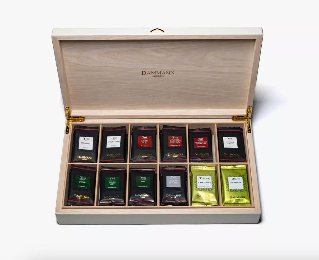 Coffret - PALACE - bois laqué ivoire (72 sachets Cristal®)