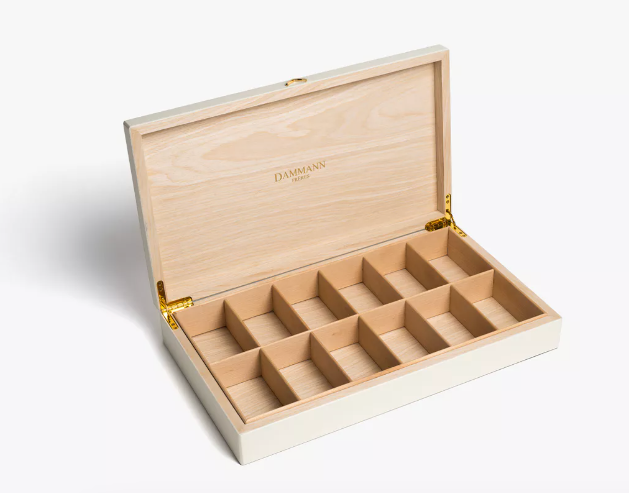 Coffret - PALACE - bois laqué ivoire (72 sachets Cristal®) - vide