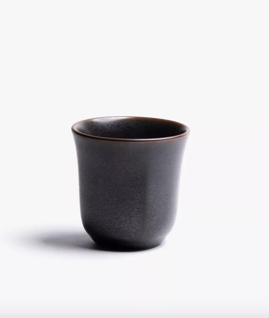 KURO - bol à thé porcelaine - 15cl - gris foncé mat