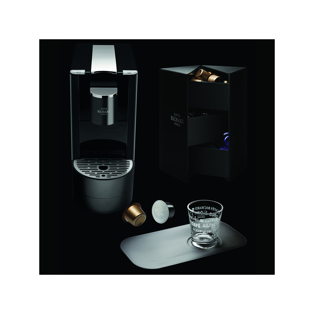 Café expresso intense capsules premium n°3 pour machine Ventura Richard x24