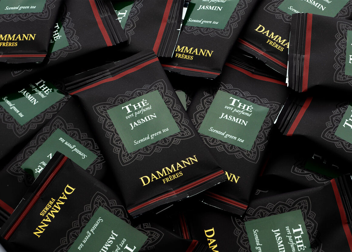 Carton Sachets Enveloppés x250 - THÉ VERT AU JASMIN
