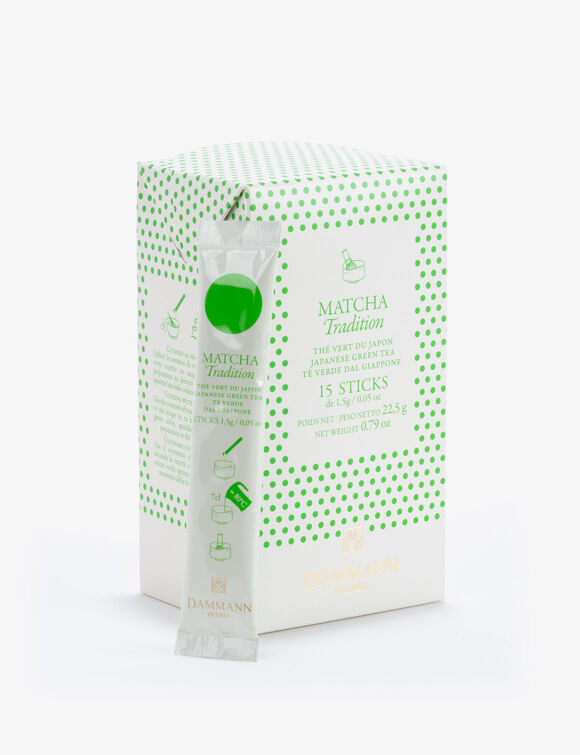 Étui x15 Sticks Matcha Tradition thé vert du japon