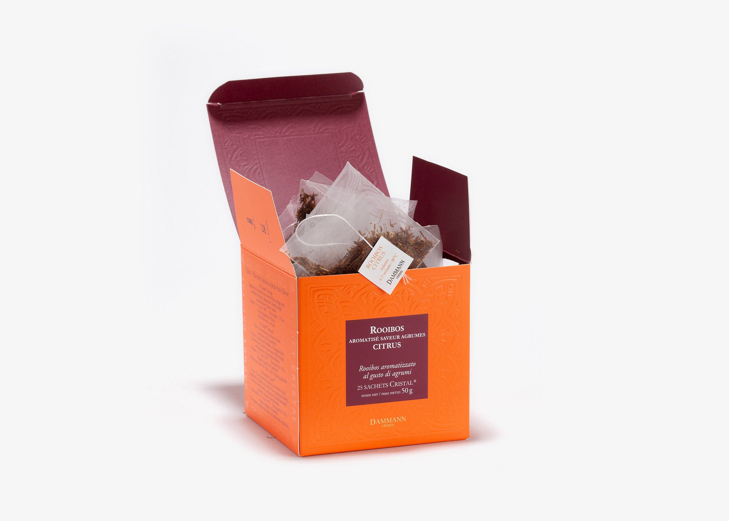 Boîte Sachets Cristal x25 - ROOIBOS CITRUS
