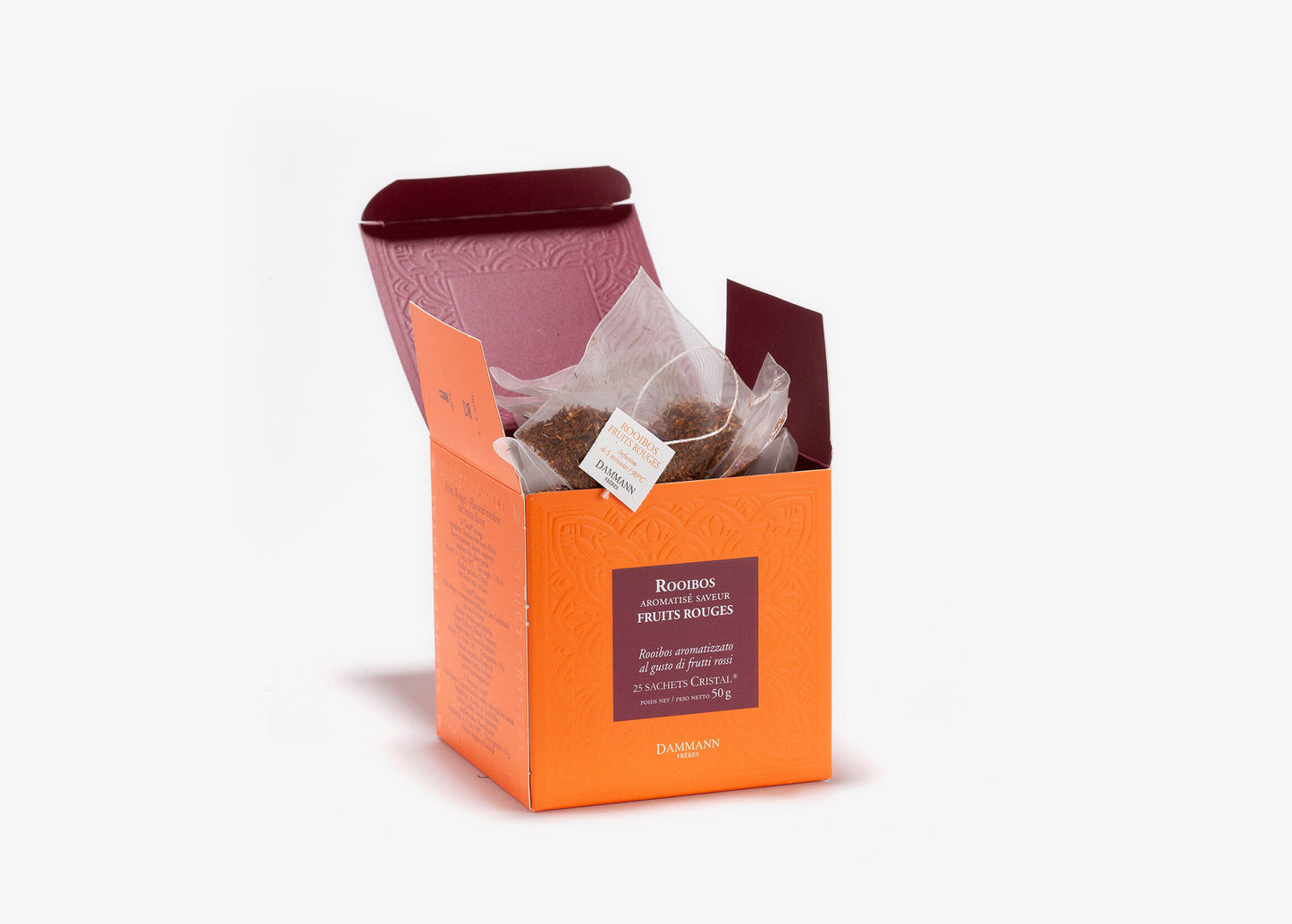 Boîte Sachets Cristal x25 - ROOIBOS FRUITS ROUGES
