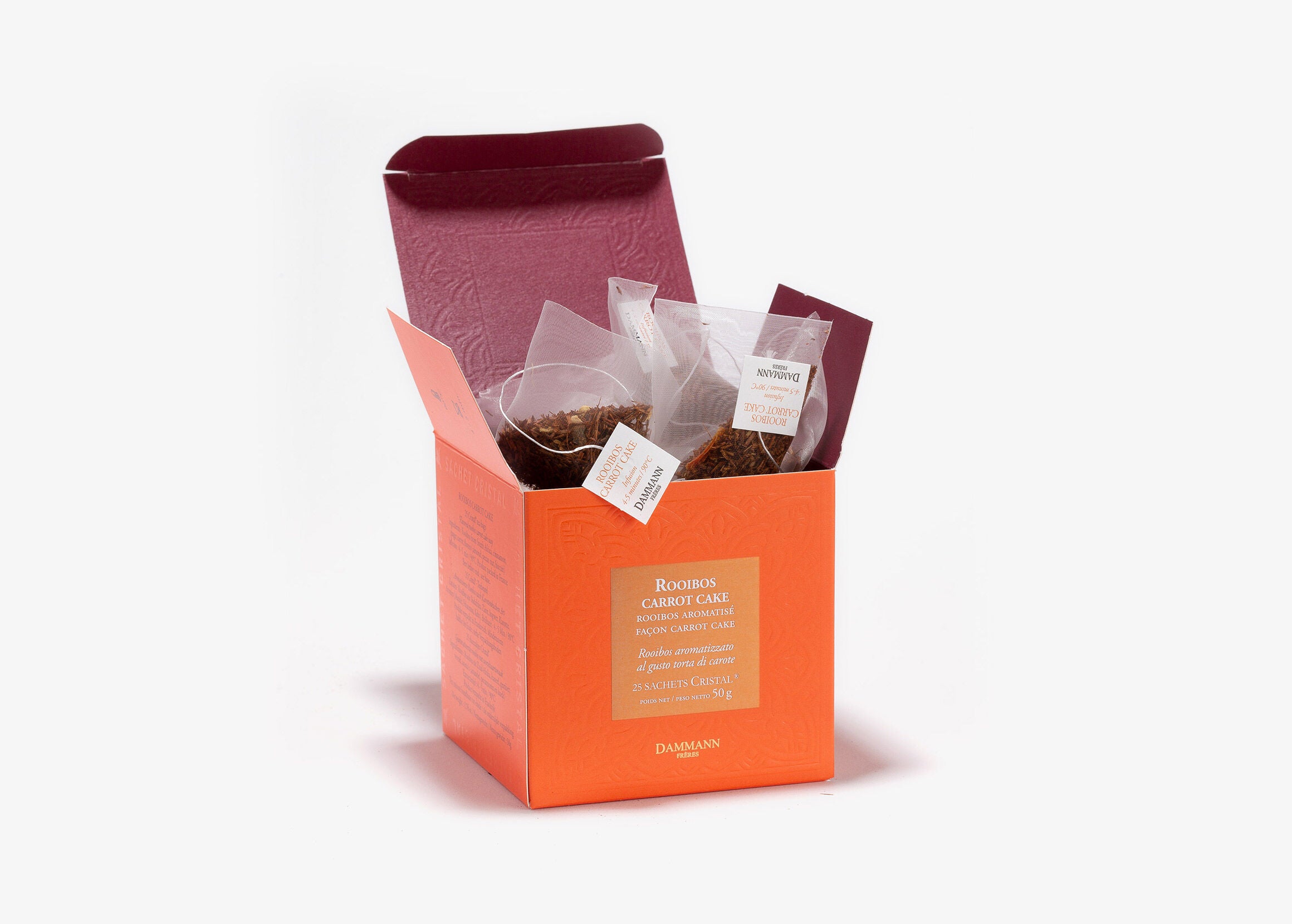 Boîte Sachets Cristal x25 - ROOIBOS CARROT CAKE