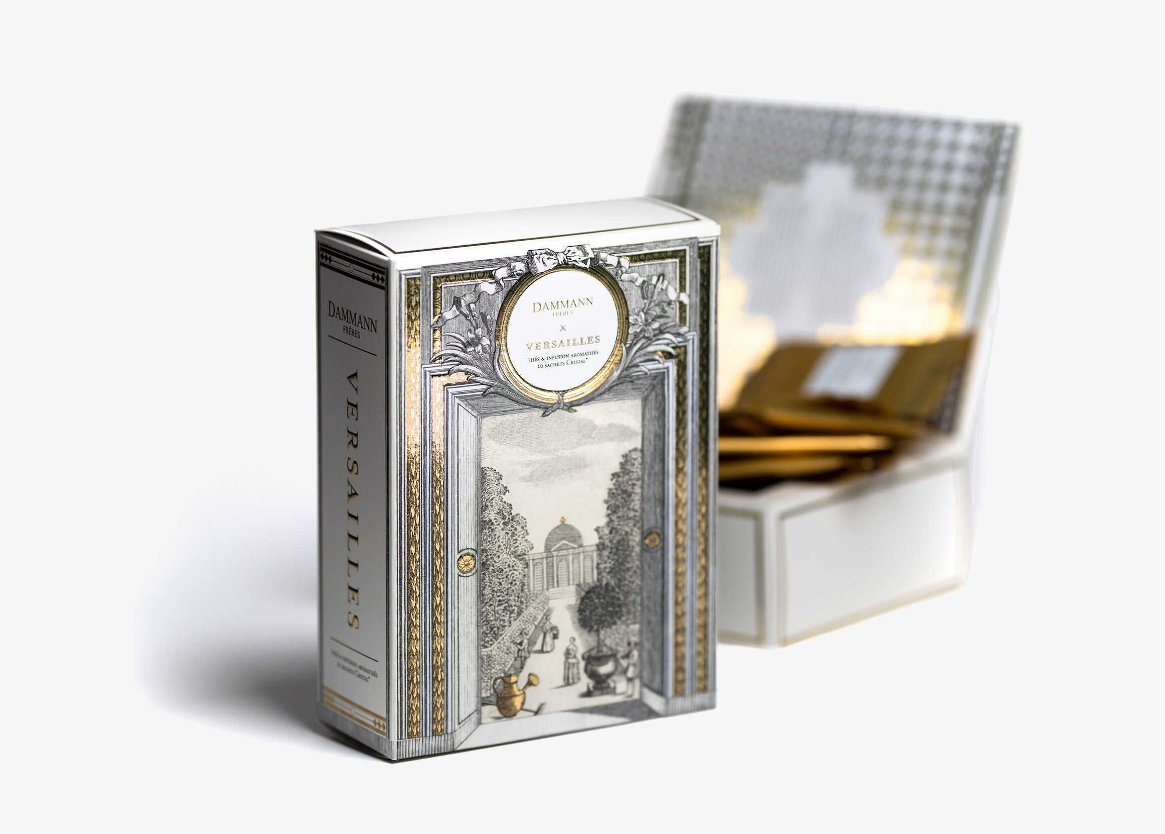 COFFRET VERSAILLES. assortiment 20 sachets. 4 thés + 1 infusion