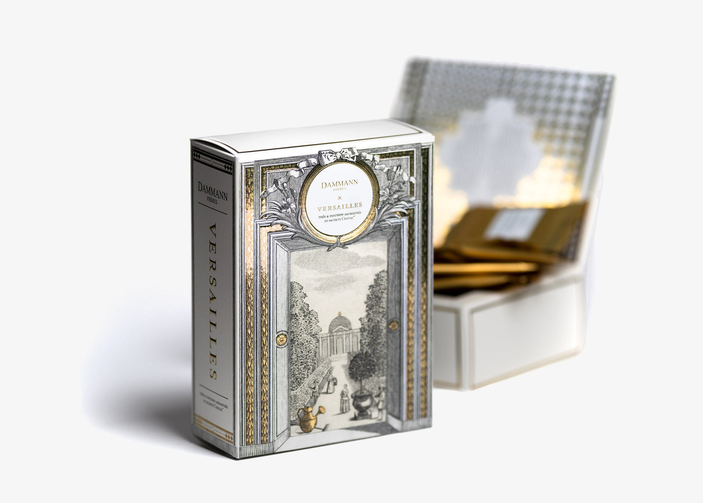 COFFRET VERSAILLES. assortiment 20 sachets. 4 thés + 1 infusion