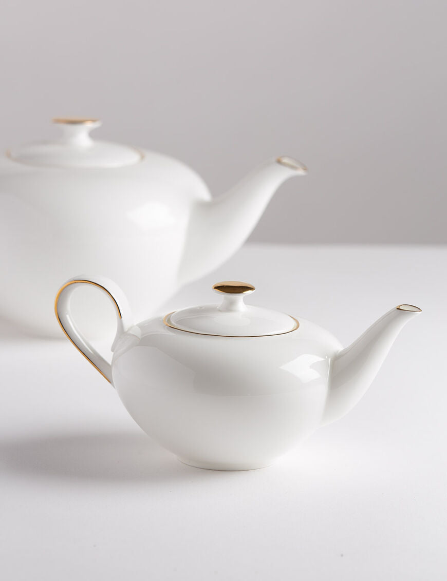 Théière en verre - CONCORDE. théière 0.4 L bone china liseré or