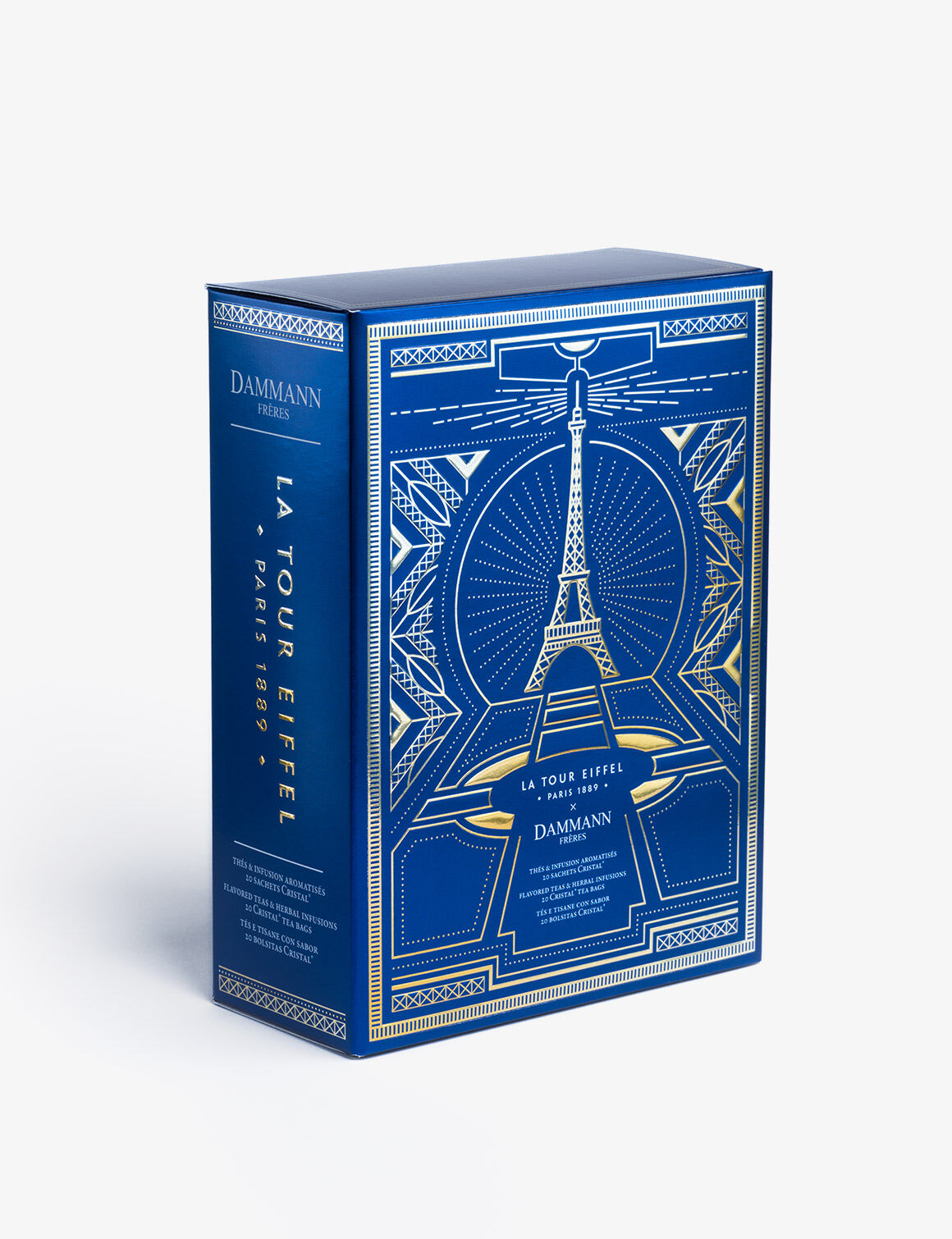 COFFRET TOUR EIFFEL assortiment  20 sachets. 4 thés + 1 infusion aromatisée