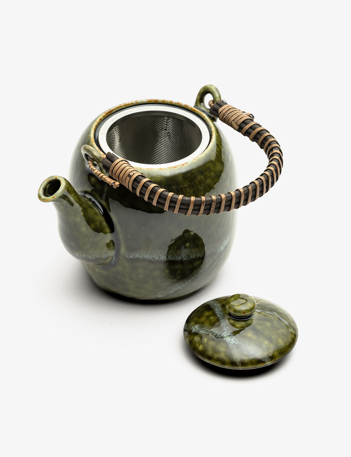 Théière en grès - YOAKE. théière verte 0.6 L