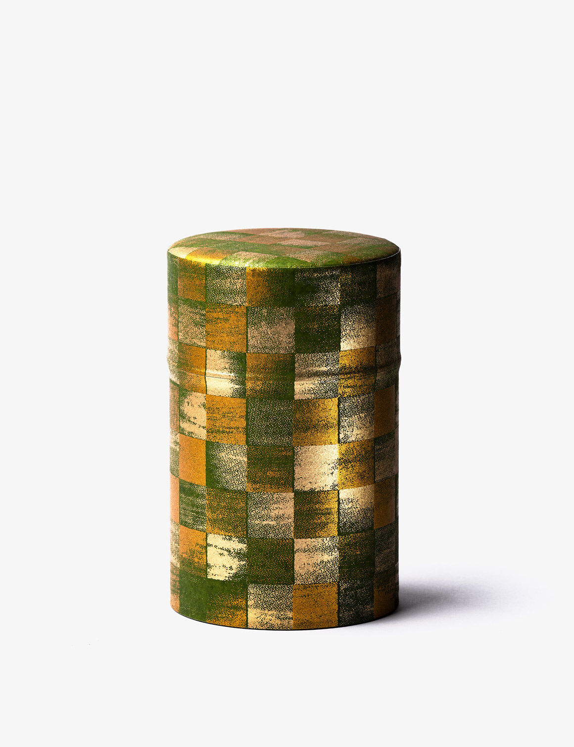 Boîte métal vrac 100g - CHIKAKU motif damier vert