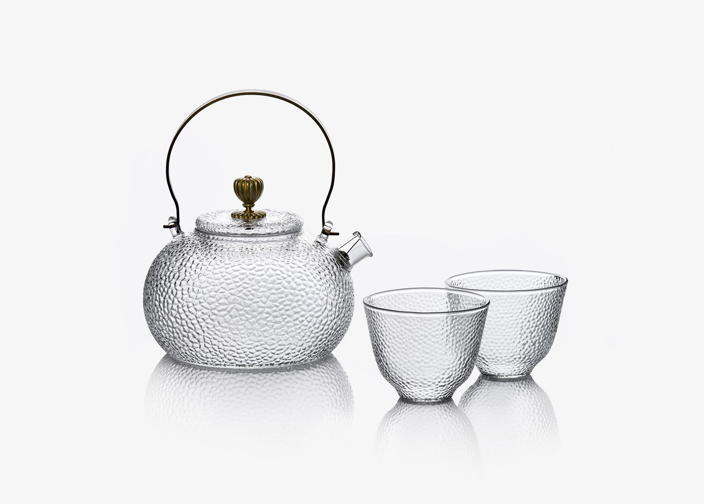 Théière + Bol - BLOOM. théière en verre 0.65 L + 2  bols à thé 10 cl