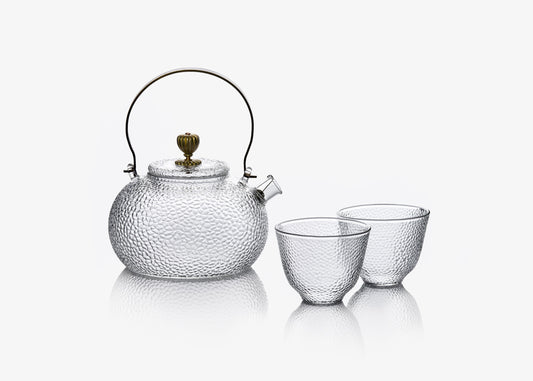 Théière + Bol - BLOOM. théière en verre 0.65 L + 2  bols à thé 10 cl