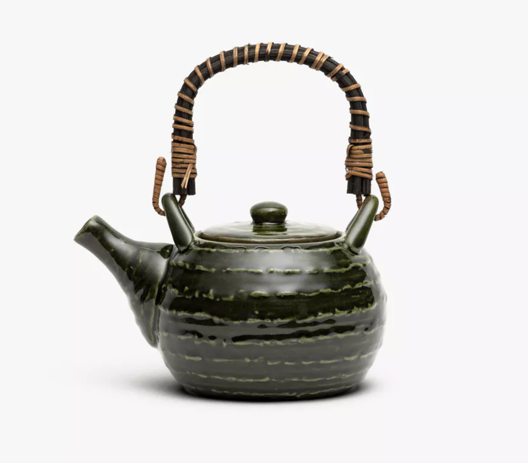 Théière en grès - ORIBE - 0,6L - porcelaine verte