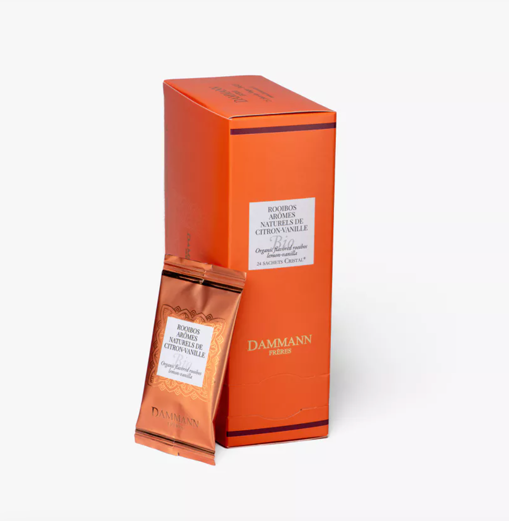 Boîte Sachets Enveloppés x24 - ROOIBOS ARÔMES NATURELS DE CITRON VANILLE BIO