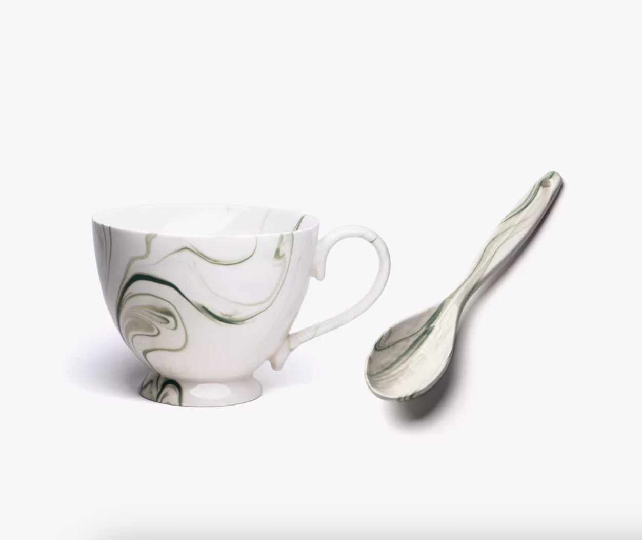 LATTE - set tasse - 30cl + cuillère porcelaine