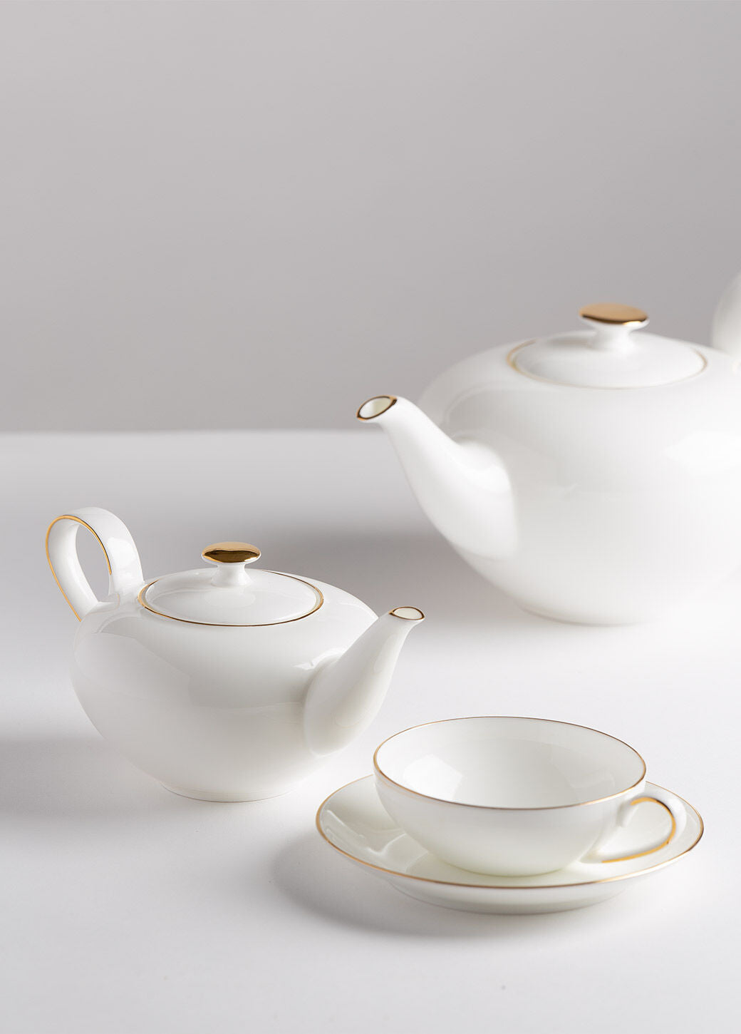 Théière en verre - CONCORDE. théière 0.4 L bone china liseré or