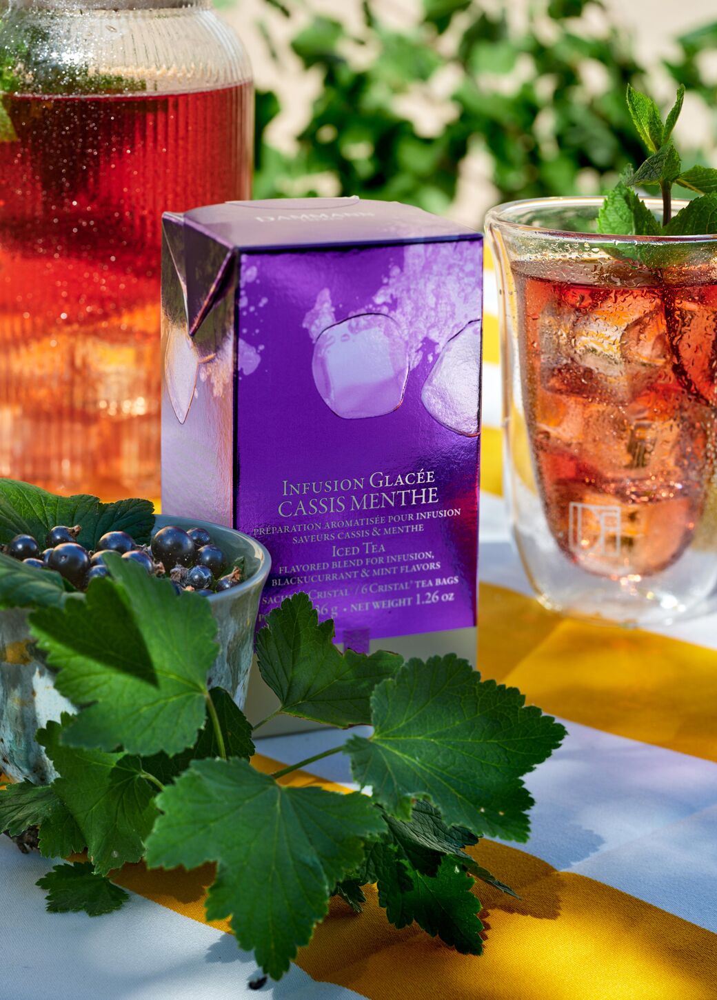 Thé glacé - CARCADET CASSIS MENTHE aromatisé x6
