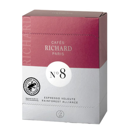 Café expresso capsules premium n°8 pour machine Ventura Richard x24