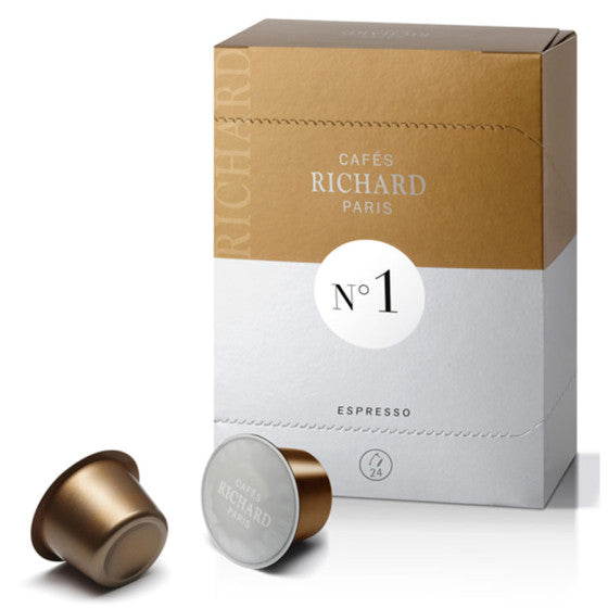 Café expresso capsules Premium n°1 pour machine Ventura Richard x24