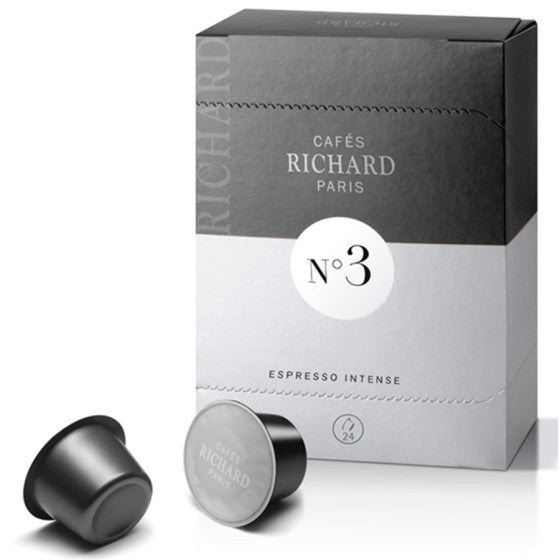 Café expresso intense capsules premium n°3 pour machine Ventura Richard x24