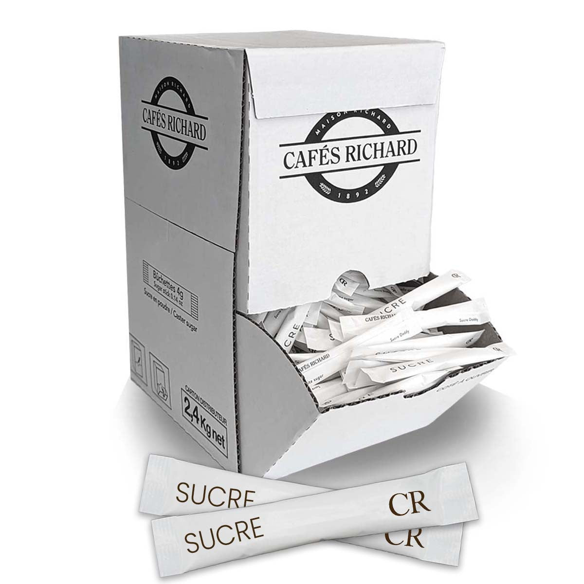 Bûchettes de sucre neutres 3g  - 750 pièces